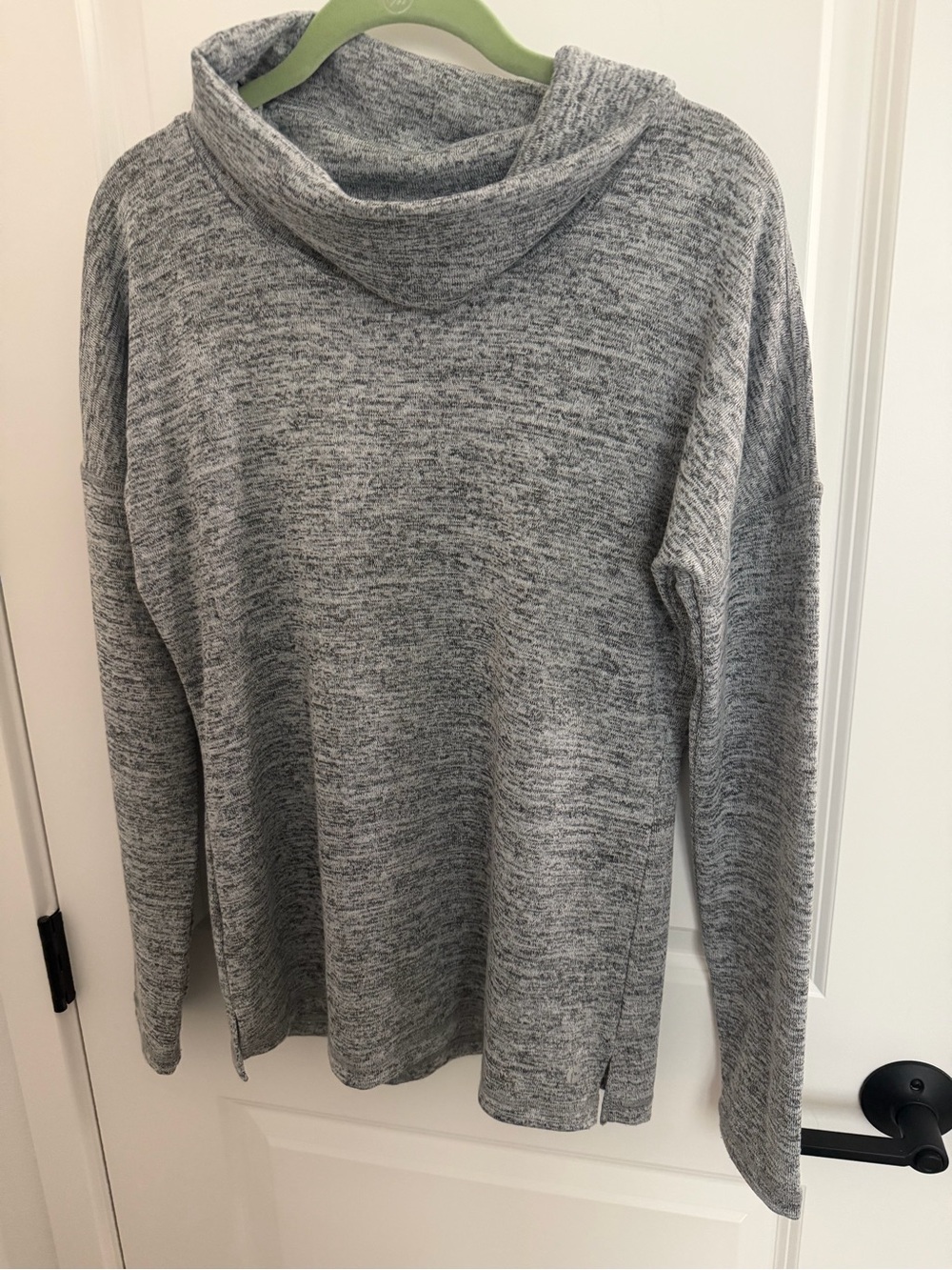 90 Degree By Reflex Gray Marled Knit Pullover